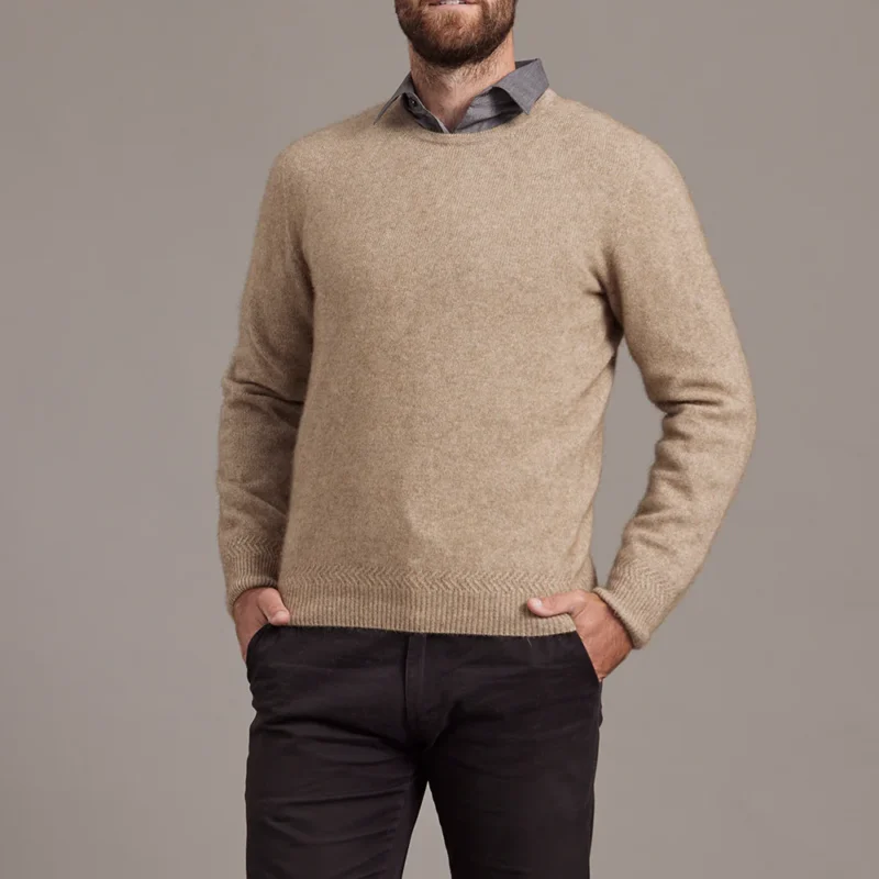 RACK STITCH CREW NECK JERSEY 圆领针织衫